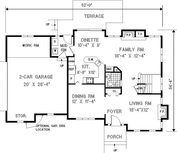 Dream House Plan - Colonial Floor Plan - Main Floor Plan #3-158