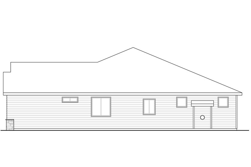 Architectural House Design - Exterior - Other Elevation 1 for Cottage House Plan #124-1058 - 3 bed, 2 bath