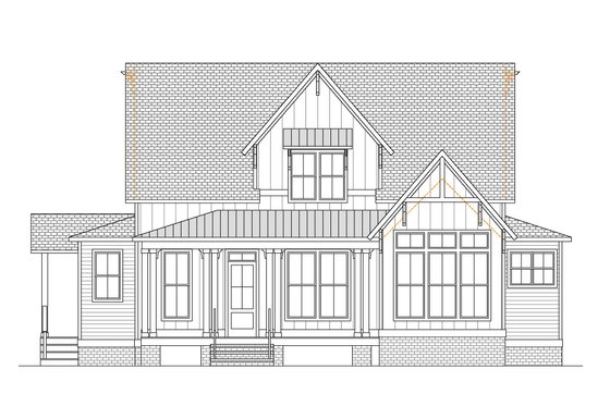 Exterior - Front Elevation 3 for Country House Plan #1080-13 - 3 bed, 2.5 bath