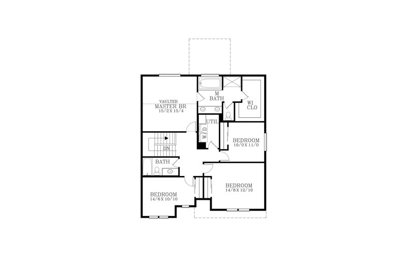 House Design - Floor Plan - Upper Floor for Prairie House Plan #53-753 - 4 bed, 2.5 bath