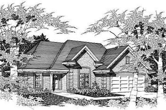 Exterior - Front Elevation for Cottage House Plan #329-199 - 3 bed, 2 bath