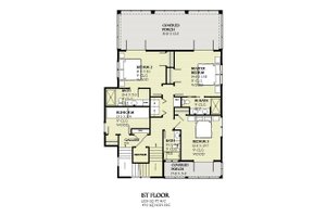 Floor Plan - Main Floor for Beach House Plan #901-118 - 4 bed, 2.5 bath
