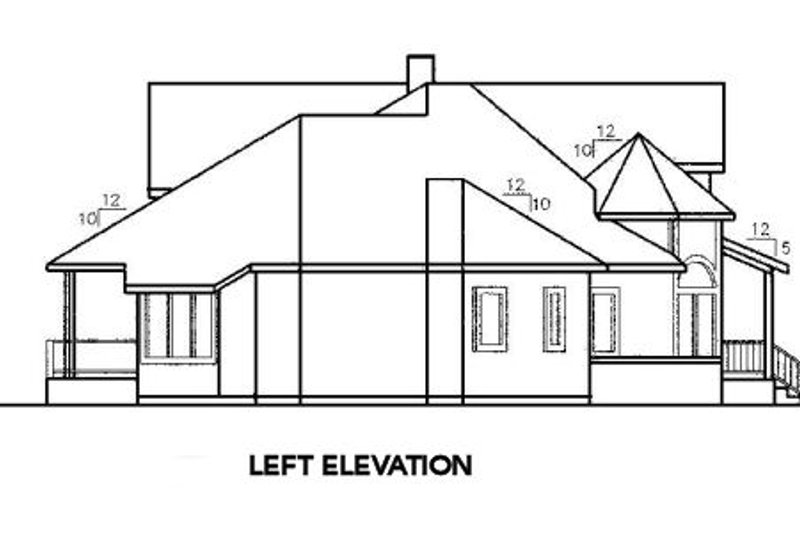 House Plan Design - Exterior - Other Elevation 1 for Tudor House Plan #60-241 - 4 bed, 3.5 bath
