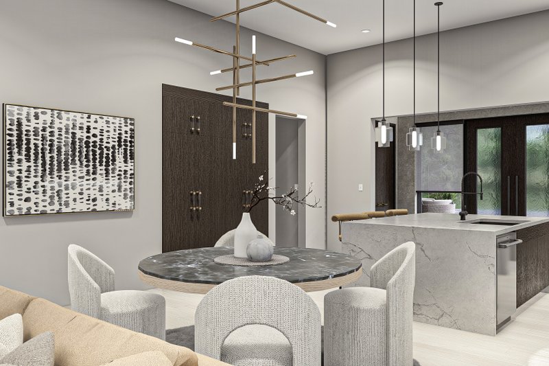 House Blueprint - Interior - Dining Room 1 for Modern House Plan #455-547 - 3 bed, 2 bath