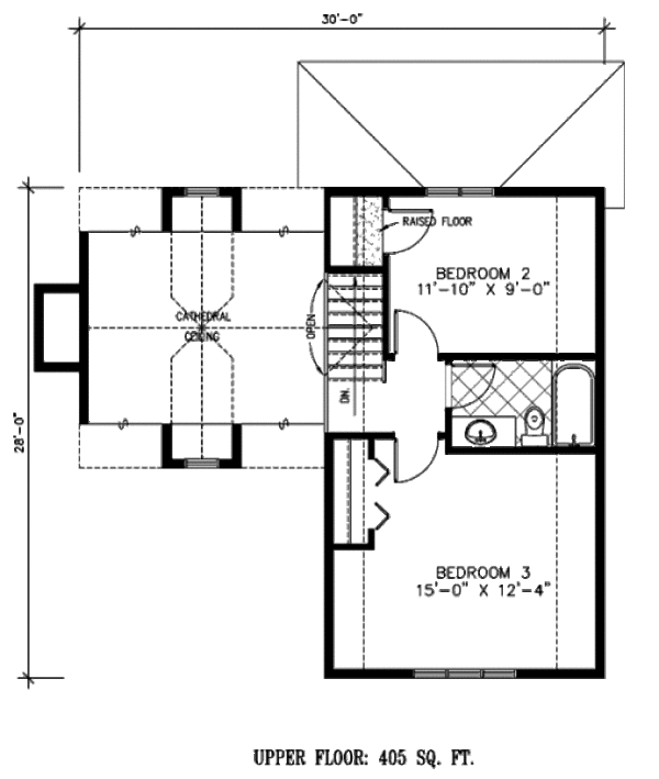 Craftsman Floor Plan - Upper Floor Plan #138-308