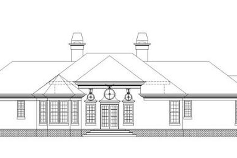Home Plan - Exterior - Rear Elevation 3 for European House Plan #119-322 - 4 bed, 3 bath