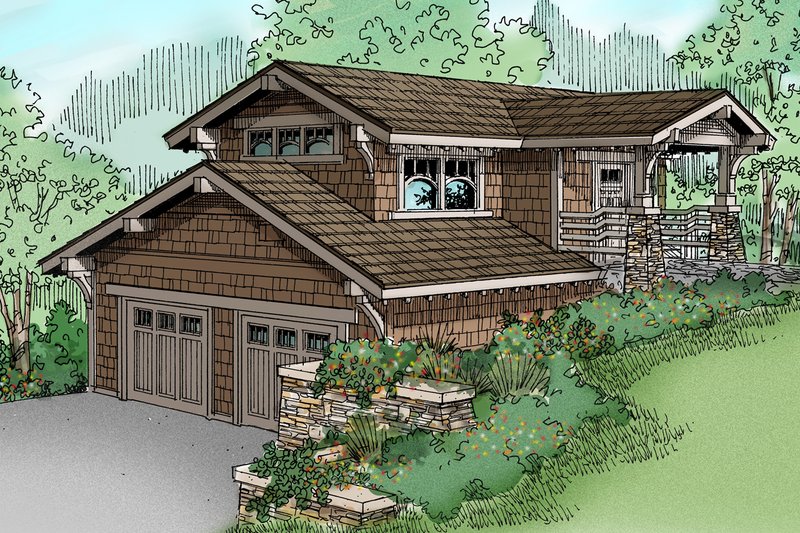 Dream House Plan - Craftsman Exterior - Front Elevation Plan #124-650