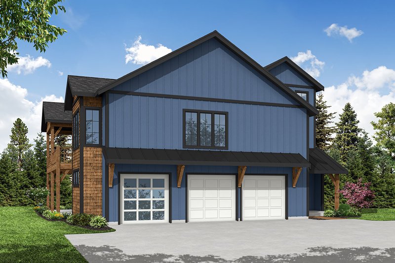 Architectural House Design - Exterior - Other Elevation for Craftsman House Plan #124-1378 - 4 bed, 5 bath