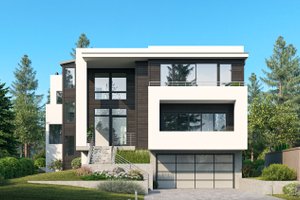 House Plan Design - Contemporary Exterior - Front Elevation Plan #1066-133