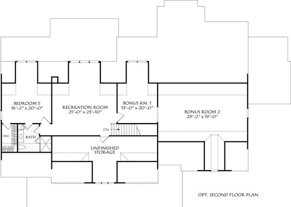House Blueprint - Ranch Floor Plan - Upper Floor Plan #927-1033