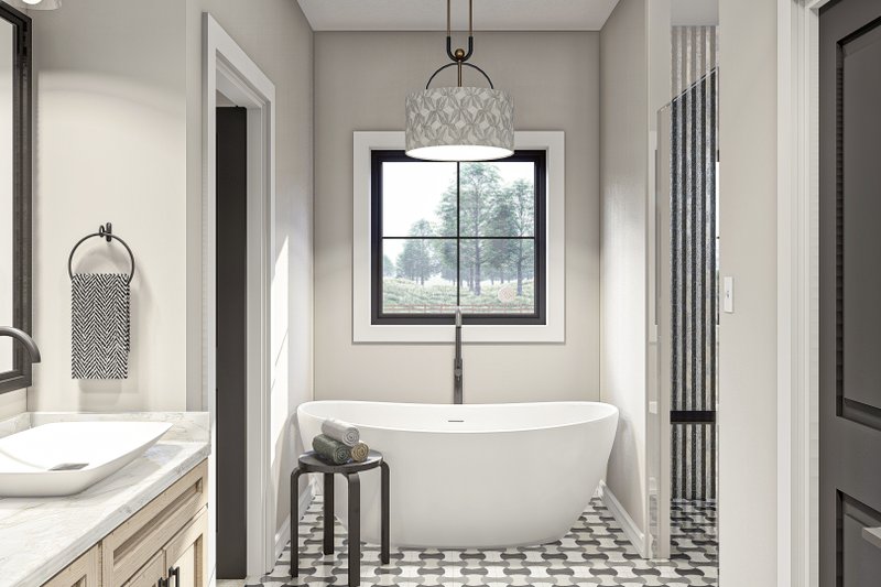 House Blueprint - Interior - Bathroom 1 for Barndominium House Plan #455-625 - 3 bed, 2.5 bath