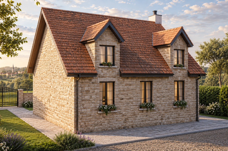 Dream House Plan - Exterior - Rear Elevation 1 for European House Plan #542-5 - 2 bed, 1 bath