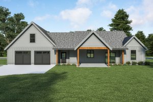 Exterior - Rear Elevation for Farmhouse House Plan #1070-117 - 3 bed, 2.5 bath