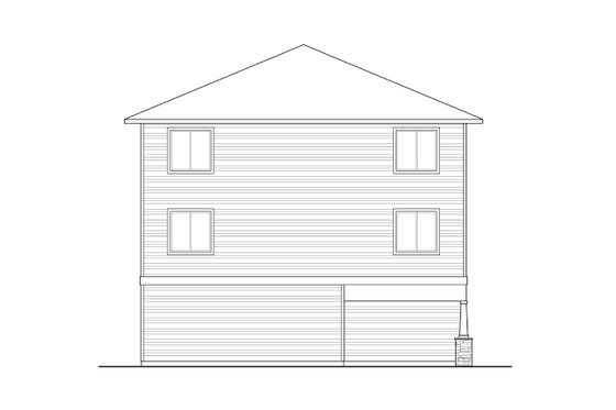 Exterior - Rear Elevation for Traditional House Plan #124-1297 - 10 bed, 10 bath