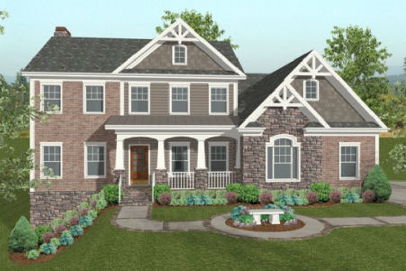 Dream House Plan - Traditional Exterior - Front Elevation Plan #56-585