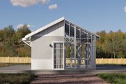 Traditional Style House Plan - 1 Beds 1 Baths 499 Sq/Ft Plan #1106-149 Exterior 