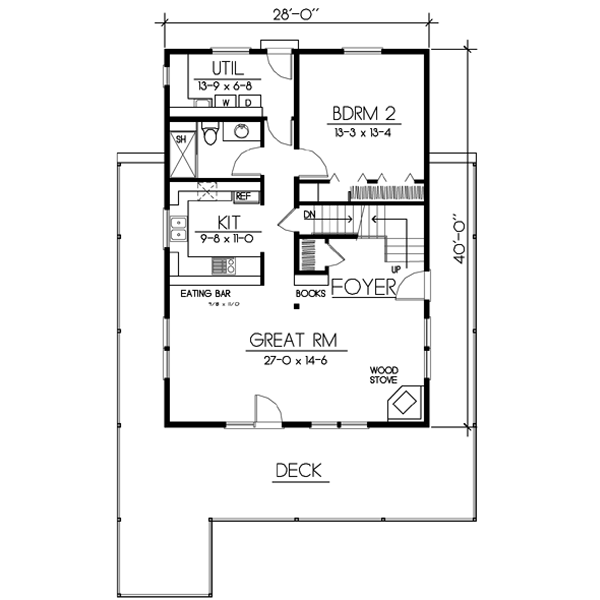 Modern Floor Plan - Main Floor Plan #100-457