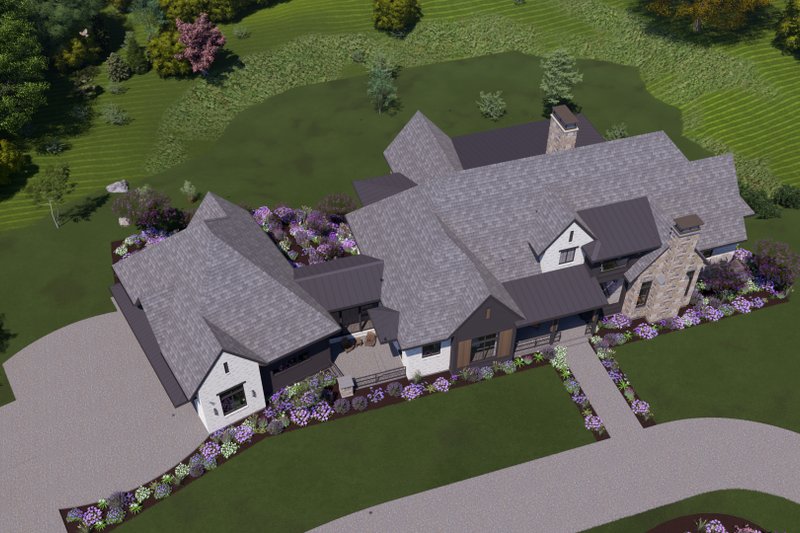 Home Plan - Exterior - Other Elevation 6 for Tudor House Plan #1069-37 - 2 bed, 2.5 bath