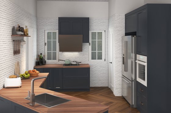 Interior - Kitchen for Ranch House Plan #54-589 - 2 bed, 2.5 bath