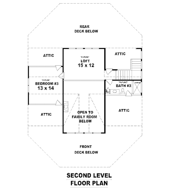 Country Floor Plan - Upper Floor Plan #81-13785