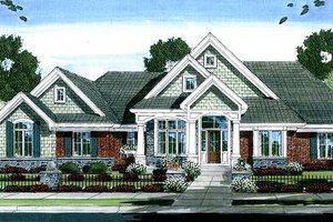 Traditional Exterior - Front Elevation Plan #46-412