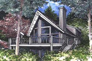 Cottage Exterior - Front Elevation Plan #320-413