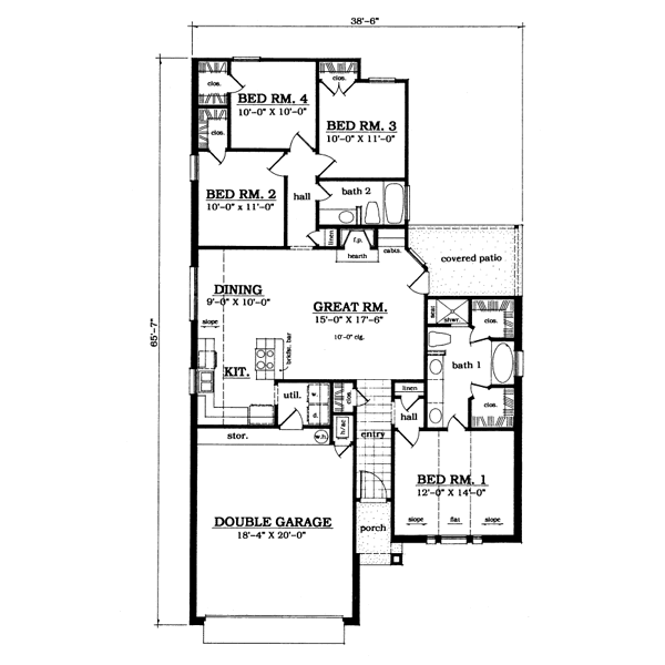 Traditional Floor Plan - Main Floor Plan #42-110