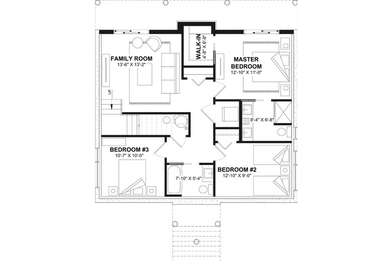 Dream House Plan - Floor Plan - Lower Floor for Contemporary House Plan #23-2909 - 3 bed, 2.5 bath