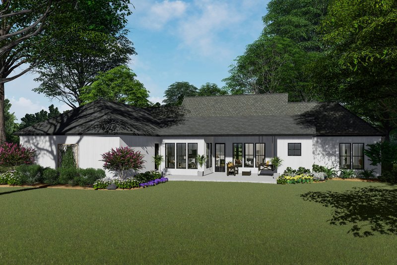 Dream House Plan - Exterior - Rear Elevation for Farmhouse House Plan #406-9670 - 3 bed, 2 bath