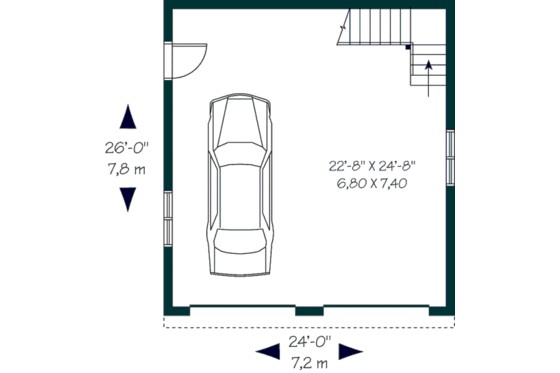 Floor Plan - Main Floor for Craftsman House Plan #23-2277, 0 bath