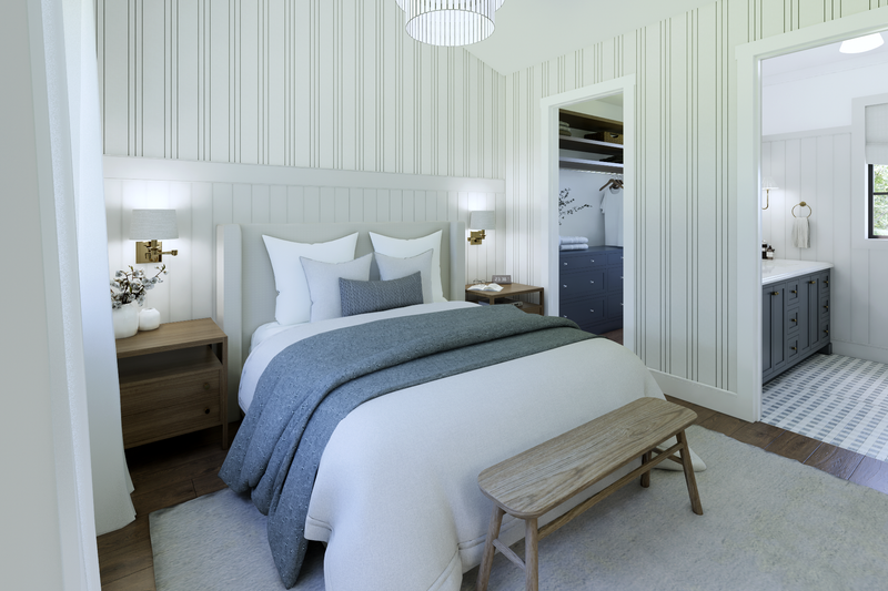 Dream House Plan - Interior - Master Bedroom for Farmhouse House Plan #1114-8 - 2 bed, 2 bath