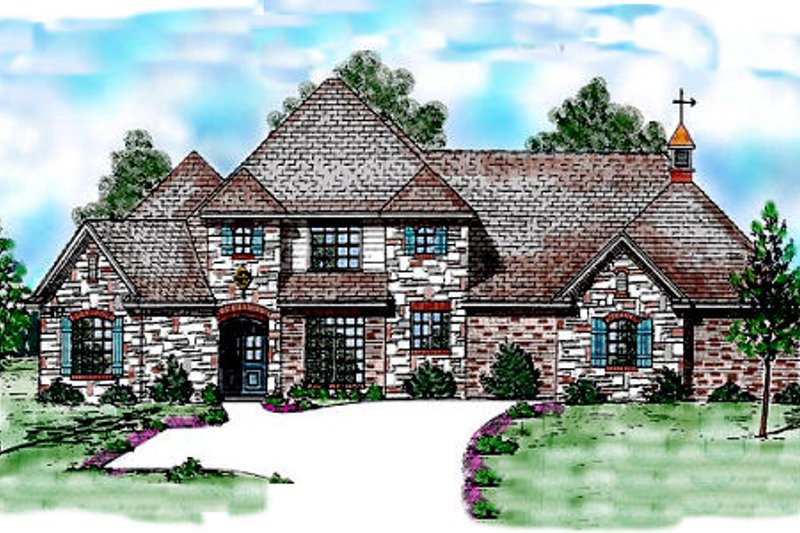 Home Plan - European Exterior - Front Elevation Plan #52-187