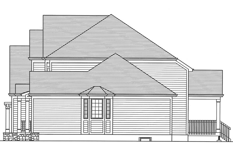 Dream House Plan - Right Side Elevation