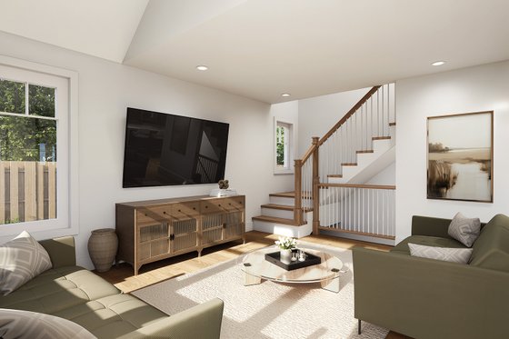 Interior - Family Room 1 for Farmhouse House Plan #23-2036 - 2 bed, 1.5 bath