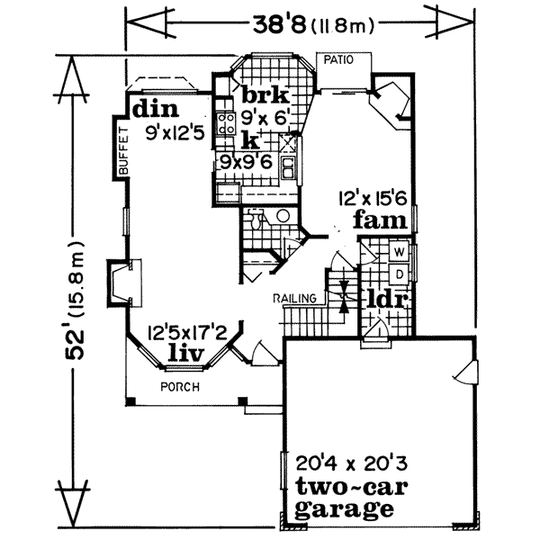 Traditional Floor Plan - Main Floor Plan #47-527
