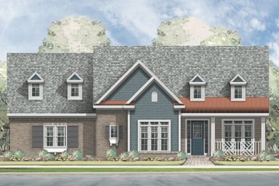Exterior - Front Elevation for Traditional House Plan #424-280 - 3 bed, 2 bath