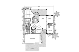 Floor Plan - Main Floor for Mediterranean House Plan #420-231 - 4 bed, 3 bath