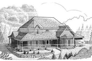 Victorian Exterior - Front Elevation Plan #410-406