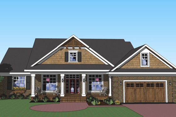 Craftsman style, Bungalow design, elevation