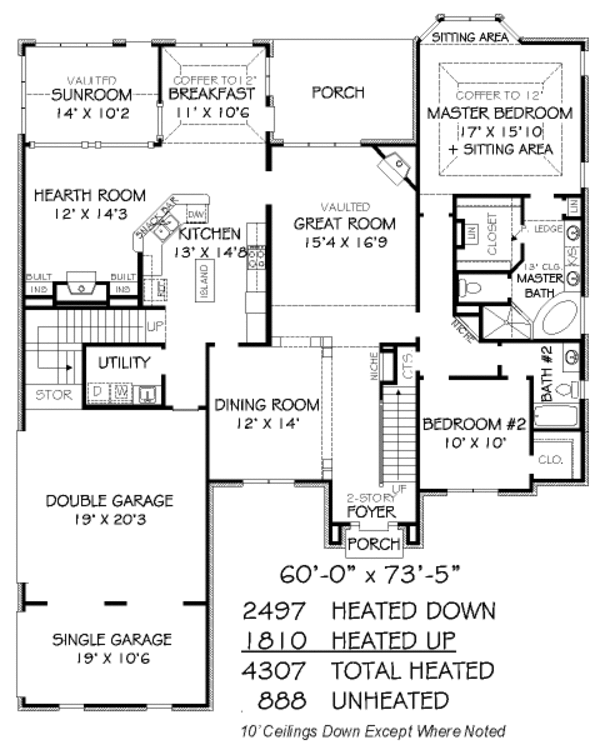 Traditional Floor Plan - Main Floor Plan #424-347