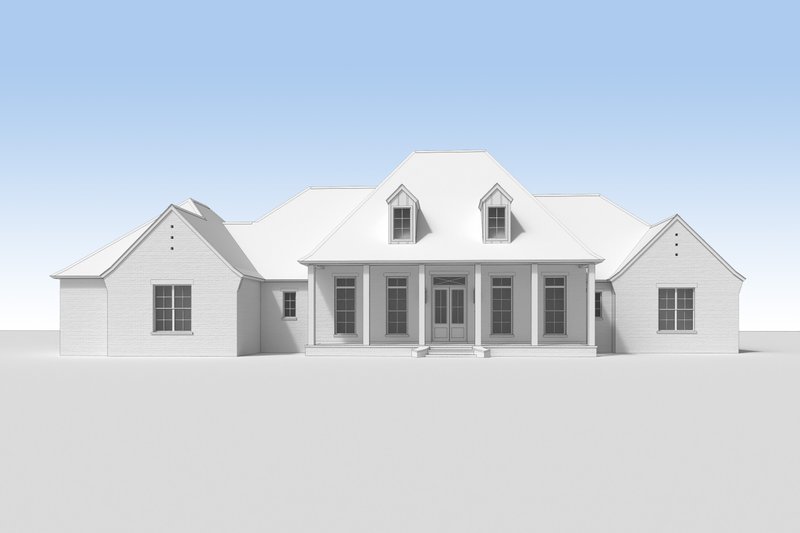 House Blueprint - Exterior - Front Elevation 3 for Traditional House Plan #1074-74 - 4 bed, 3.5 bath