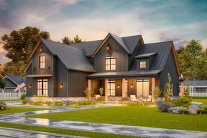 Home Plan - Exterior - Front Elevation for Farmhouse House Plan #119-433 - 3 bed, 3.5 bath