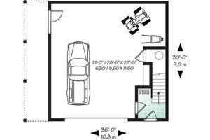 Floor Plan - Main Floor for Country House Plan #23-623 - 2 bed, 2 bath
