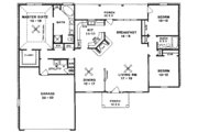 Mediterranean Style House Plan - 3 Beds 2 Baths 1833 Sq/Ft Plan #14-116 