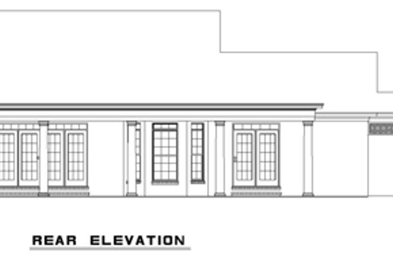 Home Plan - Exterior - Rear Elevation for Country House Plan #17-3296 - 3 bed, 2 bath