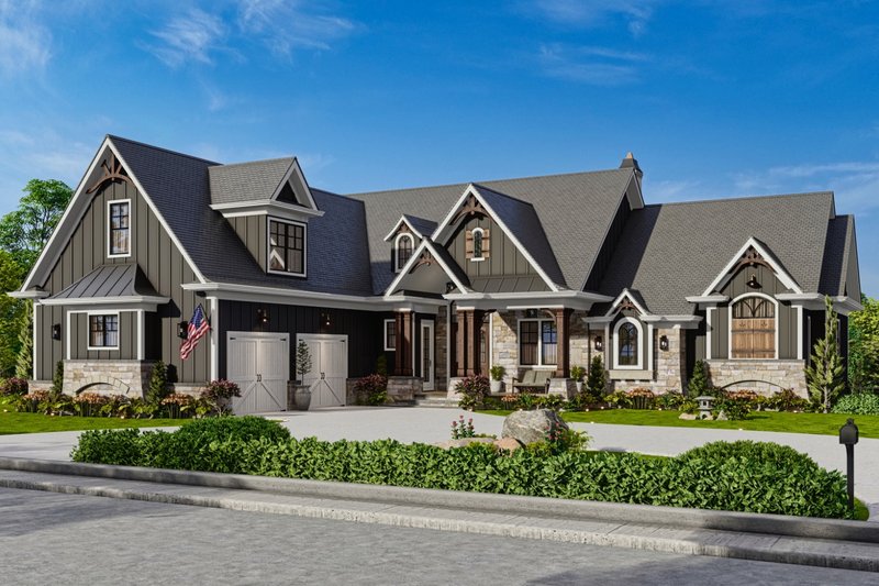 Dream House Plan - Exterior - Front Elevation 8 for Craftsman House Plan #54-585 - 3 bed, 3.5 bath