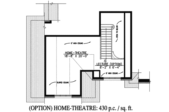 Floor Plan - Other Floor for European House Plan #138-115 - 2 bed, 2 bath