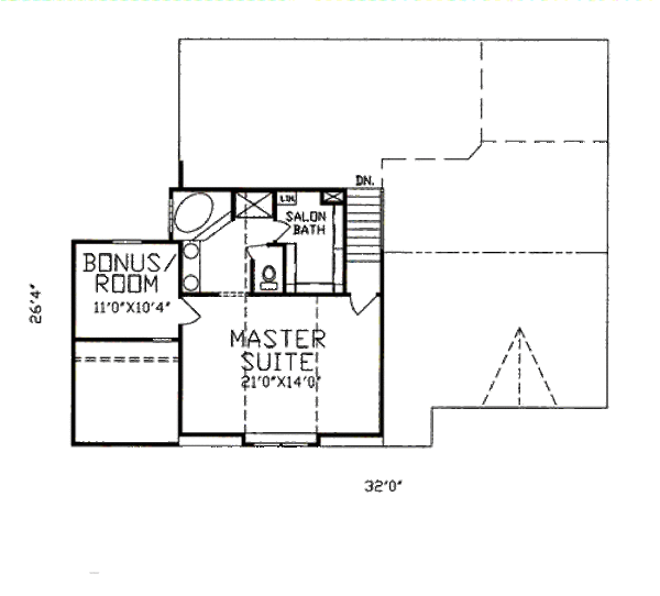 Farmhouse Floor Plan - Upper Floor Plan #405-196