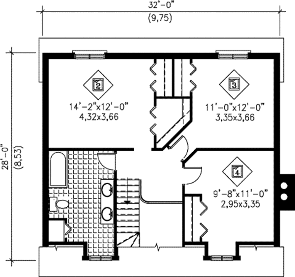 Cottage Floor Plan - Upper Floor Plan #25-4249
