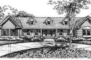 Ranch Exterior - Front Elevation Plan #50-143